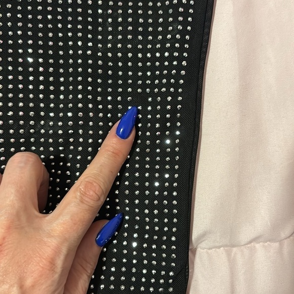 Zara Black Rhinstone tulle halter top - Picture 9 of 9